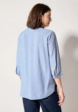 Load image into Gallery viewer, Cecil Striped Split Neck Blouse 345656
