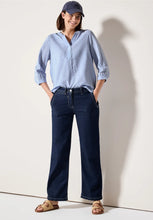 Load image into Gallery viewer, Cecil Striped Split Neck Blouse 345656
