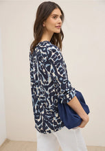 Load image into Gallery viewer, Cecil Patterned Blouse 345986 Colour- Urban Dark Blue

