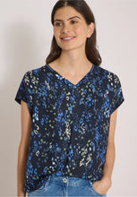 Load image into Gallery viewer, Cecil Navy Printed Top 346799
