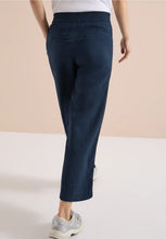 Load image into Gallery viewer, Cecil High Waist Navy Trousers 380812
