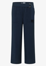 Load image into Gallery viewer, Cecil High Waist Navy Trousers 380812

