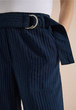 Load image into Gallery viewer, Cecil High Waist Navy Trousers 380812
