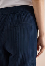 Load image into Gallery viewer, Cecil High Waist Navy Trousers 380812
