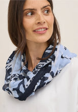 Load image into Gallery viewer, Cecil Patterned Loop Scarf 572876 Colour- Urban Dark Blue
