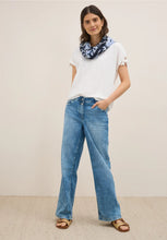 Load image into Gallery viewer, Cecil Patterned Loop Scarf 572876 Colour- Urban Dark Blue
