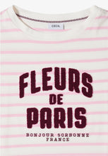 Load image into Gallery viewer, Cecil Striped Fleurs FP Top 324830/37600
