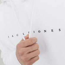 Load image into Gallery viewer, Jack and Jones White Logo Hoodie 12233972
