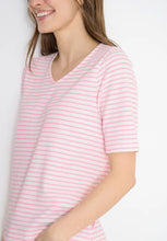 Load image into Gallery viewer, Cecil Striped Waffle  Top 324813/27600
