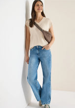 Load image into Gallery viewer, Cecil V Neck Beige Top 325027
