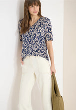 Load image into Gallery viewer, Cecil Flower Printed Navy and cream Tunic 324832
