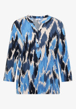 Load image into Gallery viewer, Cecil Blue &amp;Cream Printed Blouse 324646
