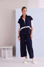 Load image into Gallery viewer, NAYA Navy High Neck Top With Contrast Color Panel NPA26195
