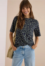 Load image into Gallery viewer, Cecil Two Tone Animal Print Top 325690

