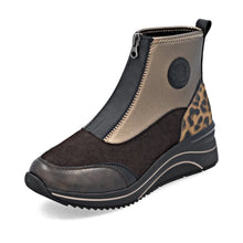 Load image into Gallery viewer, Remonte Brown/Gold Metallic Boots D0T78-90
