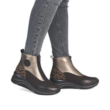 Load image into Gallery viewer, Remonte Brown/Gold Metallic Boots D0T78-90
