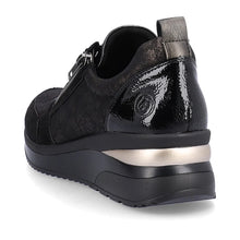 Load image into Gallery viewer, Remonte Black Bronze Sneakers with Zip D2401-92
