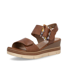 Load image into Gallery viewer, Remonte Brown Wedge Sandals D2L53-24
