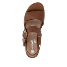 Load image into Gallery viewer, Remonte Brown Wedge Sandals D2L53-24
