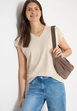 Load image into Gallery viewer, Cecil V Neck Beige Top 325027
