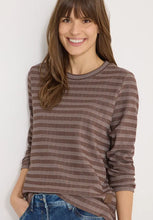 Load image into Gallery viewer, Cecil Striped Taupe Top 324548
