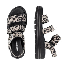 Load image into Gallery viewer, Remonte Cow Print Platform Sandals D3N50-60
