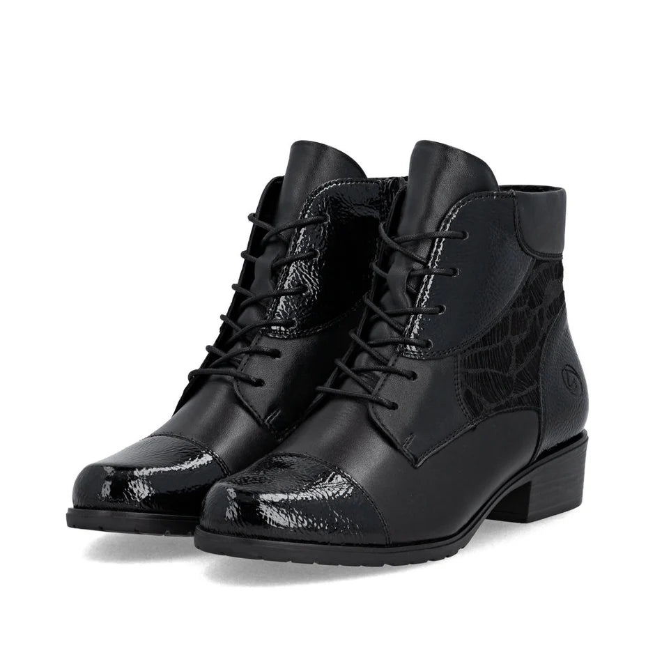 Remonte Black Laced Boots D6882-00