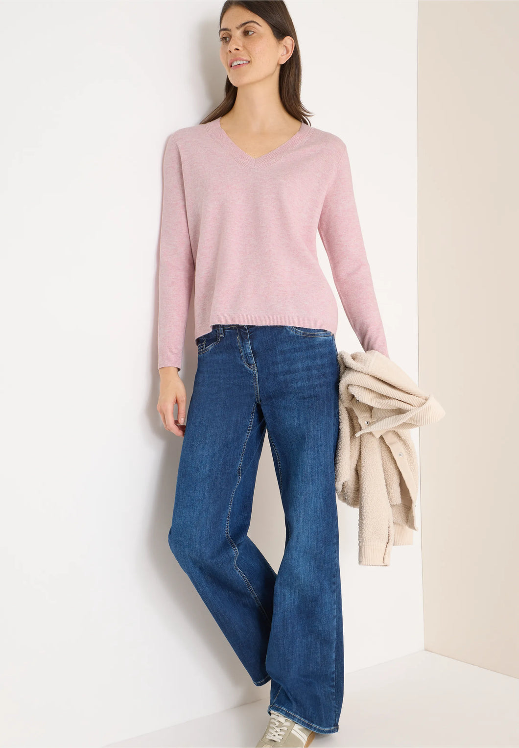 Cecil Pink V-Neck jumper 303545
