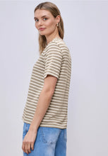 Load image into Gallery viewer, Street One  Beige and white striped shirt 324772/25617
