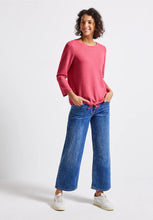 Load image into Gallery viewer, Street One Knit Look Shirt in Coral 323898
