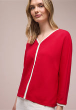 Load image into Gallery viewer, Street One 3/4-Sleeve top with contrast detail 324793
