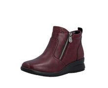 Load image into Gallery viewer, Rieker Burgundy Twin Zip Boots L4861-35
