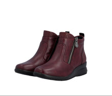Load image into Gallery viewer, Rieker Burgundy Twin Zip Boots L4861-35
