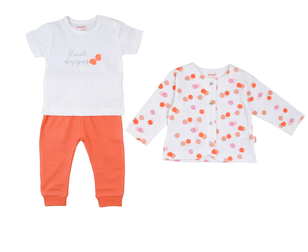 Babybol girls orange 3 piece set 140062