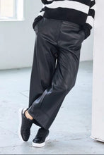 Load image into Gallery viewer, Naya Black Leatherette Trouser NAW 25260j
