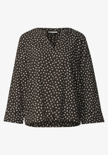 Load image into Gallery viewer, Street One Brown Polka Dot Blouse 346855
