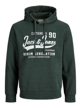 Load image into Gallery viewer, Jack &amp; Jones Hoodie (scarab/melange) 12299467
