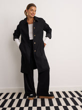 Load image into Gallery viewer, Anna Black Trench Coat
