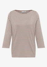 Load image into Gallery viewer, Cecil Taupe Striped Top 323885
