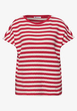 Load image into Gallery viewer, Street One Red/White Top 324781
