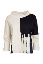 Load image into Gallery viewer, Naya Two Tone Black and Sand Ladies Top NAW25262

