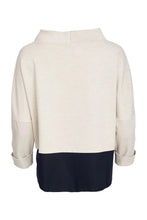 Load image into Gallery viewer, Naya Two Tone Black and Sand Ladies Top NAW25262
