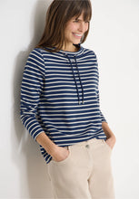 Load image into Gallery viewer, Cecil Striped Funnel Neck Top 324664/27473
