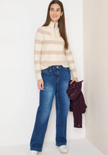 Load image into Gallery viewer, Cecil Cream And Beige Striped Sweater 303753/26156
