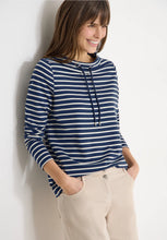 Load image into Gallery viewer, Cecil Striped Funnel Neck Top 324664/27473
