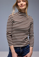 Load image into Gallery viewer, Street One Stripe Turtle Neck Top 324533/27516

