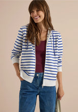 Load image into Gallery viewer, Cecil Zipped Striped Blue Hoodie 325644
