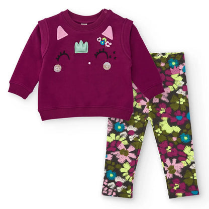 Tuc Tuc Burgundy Printed Legging Set 11399385