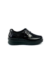 Load image into Gallery viewer, G Comfort Ladies Black Patent Velcro Shoes P-8261  Schwarz Fantasy
