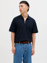 Load image into Gallery viewer, Jack&amp;jones I/4 zipped polo shirt( bleathen Navy )
